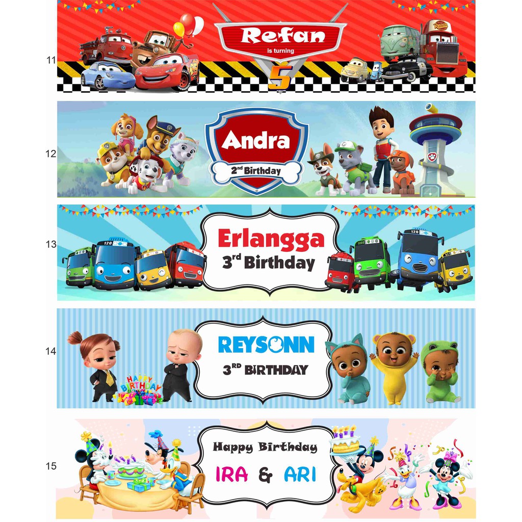 Plastik  Goodie Bag /Plastik Snack birthday/Label snack ulang tahun - Boy-2