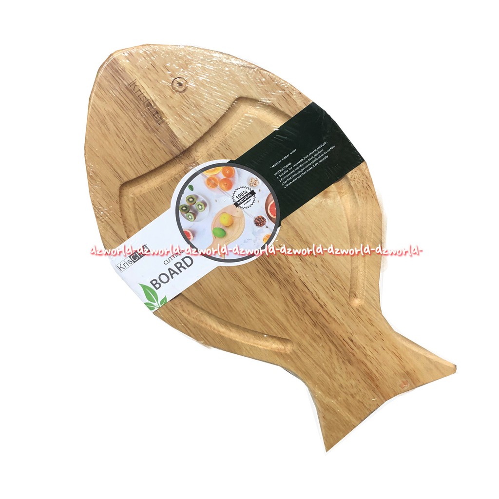 Krischef Cutting Board Fish Papan Kayu Pemotong Iris Model Design