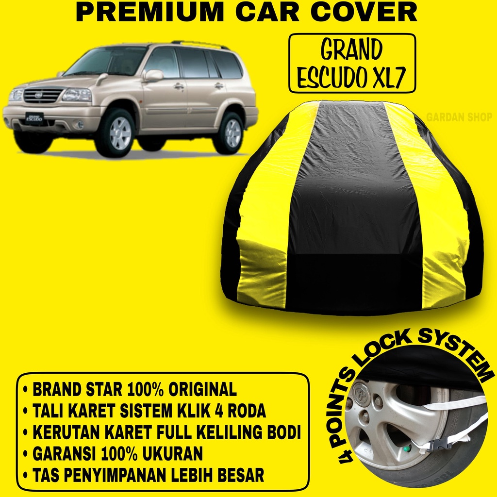 Body Cover GRAND ESCUDO XL7 Sarung Strip KUNING Penutup Pelindung Bodi Mobil Grand Escudo Xl7 PREMIUM