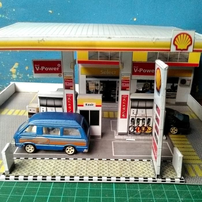 DIORAMA DIECAST - MINIATUR SPBU SHELL