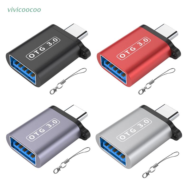 Vivi Adapter OTG USB 3.0 Tipe C Ke USB Dengan Tali Lanyard Untuk Handphone