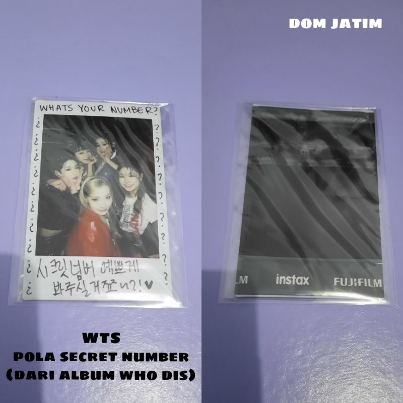 Secret Number Signed Polaroid