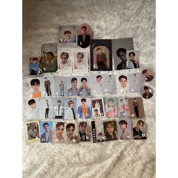 PC SEVENTEEN OFFICIAL VERNON AJUNICE, IDEAL CUT, HAPPY ENDING, 24H, DOME TOUR, WINTER, AN ODE