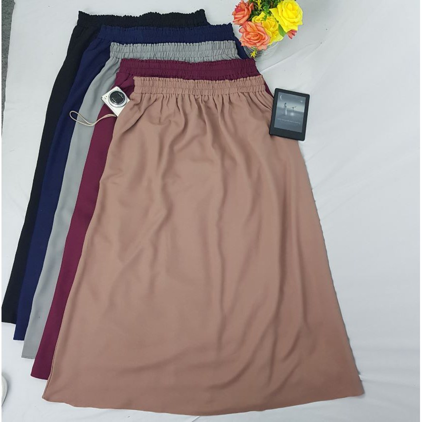 ROK SUPER JUMBO MOSCREPE BIGSIZE - LP 150 CM -  BB 100 KG KEATAS - BISA COD - BUMIL - BAHAN NYAMAN