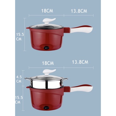 Multifungsi electric fry pan / Panci Listrik lapisan keramik 22cm / steaming pan panci elektrik