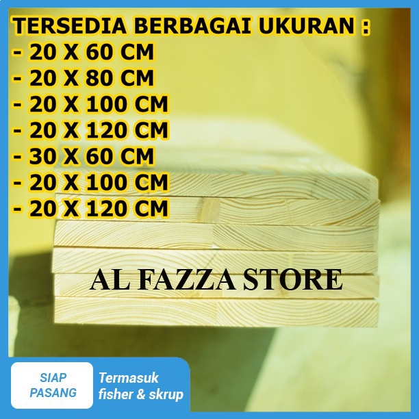 

Rak Papan Kayu Ambalan Jati Belanda Lebar/murah/finishing lebar 20x100