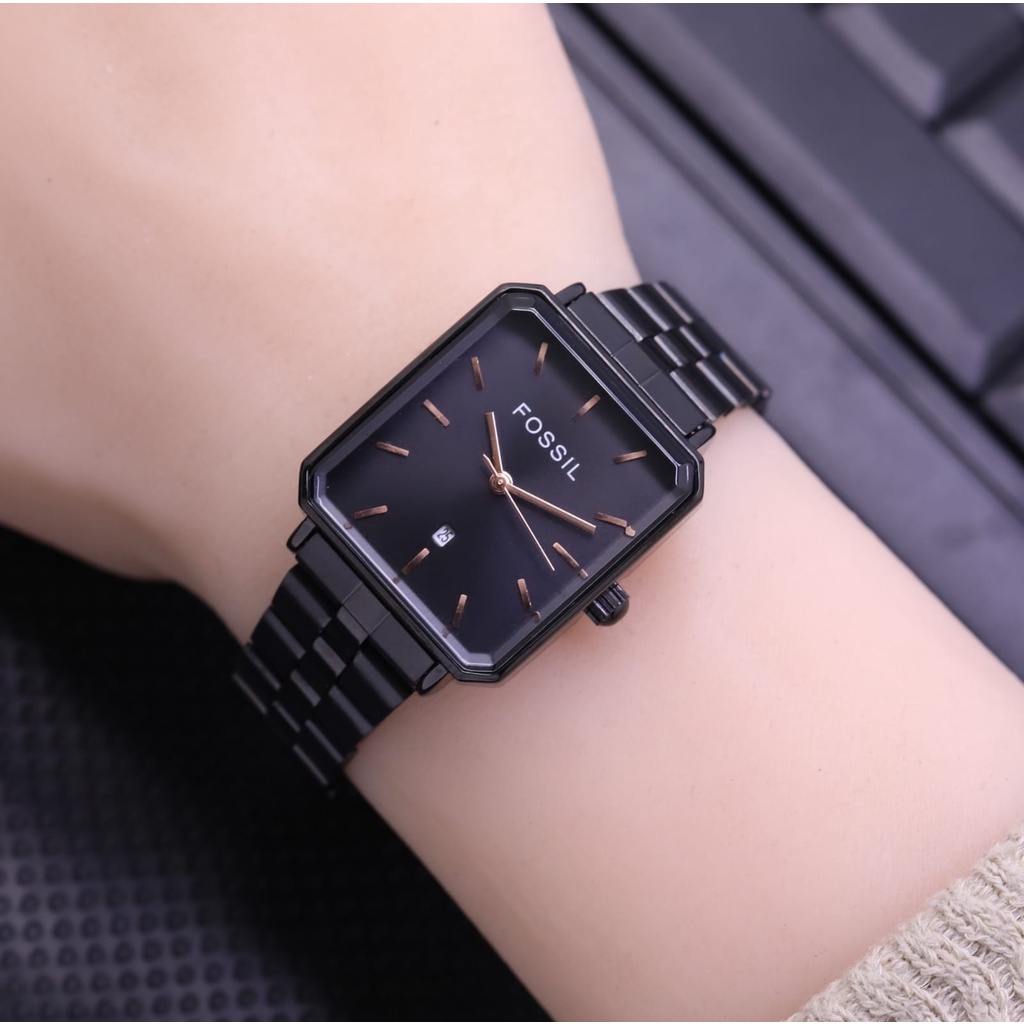 Jam Tangan Wanita Fashion H3906B Tali Rantai Case Segi Tanggal Aktif Free Box &amp; Baterai