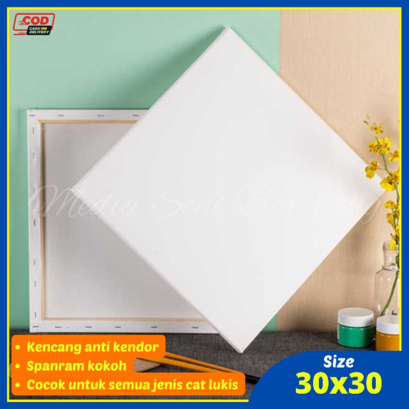 

Kanvas Canvas Kanfas Alat Lukis Melukis 30x30cm Anak Kecil Mini Putih Polos Tebal Murah Termurah Berkualitas Premium