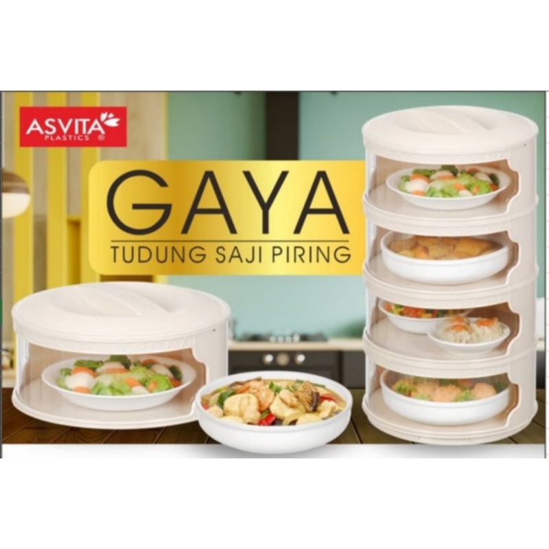 Tudung Saji / Tempat Makan Asvita / Tempat Penyimpanan Makanan / Tudung Saji Piring Susun 4 Asvita  