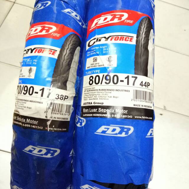 Paketan Ban FDR 70/90-17 dan 80/90-17 City Force Bukan Tubeless