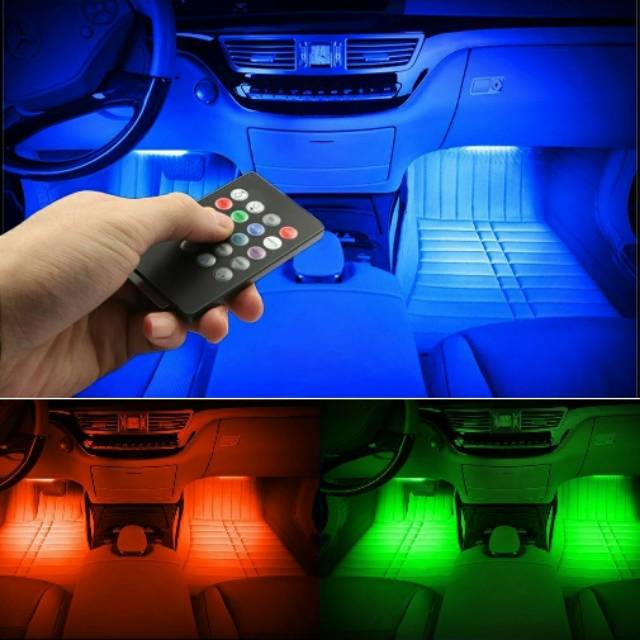 Lampu Kolong Dashboard RGB LED dengan Sensor ikuti irama musik