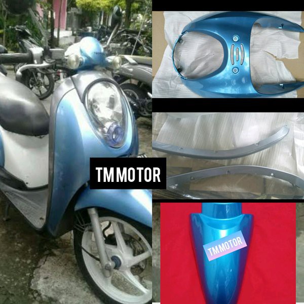 body depan scoopy tameng spakbor lis molding scoopy karbu