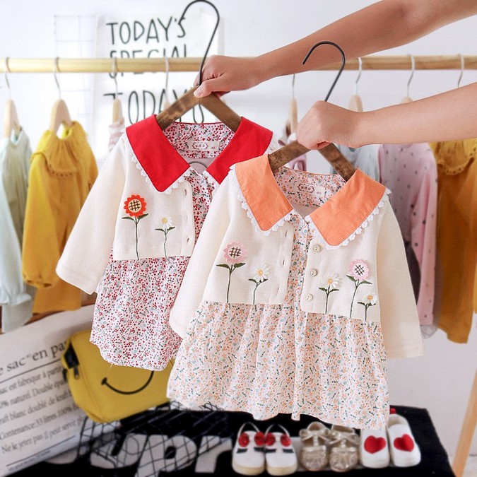 DRESS ANAK IMPORT / DRESS ANAK PEREMPUAN / DRESS BAYI ROMPI FLOWER