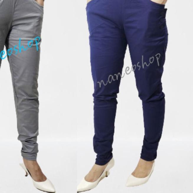 ♢ celana panjang wanita katun Stretch leging standart dan jumbo Simple me ✯