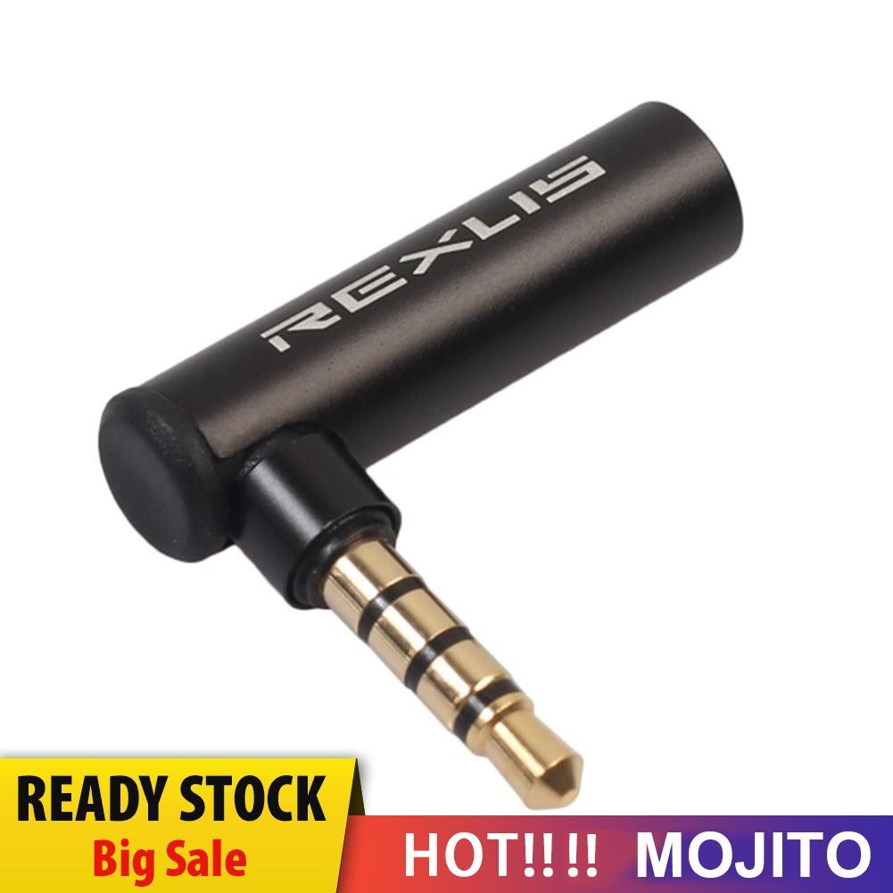 MOJITO 90 Degree Right Angled 3.5mm Male to Female Adapter Connector Stereo Plug Best