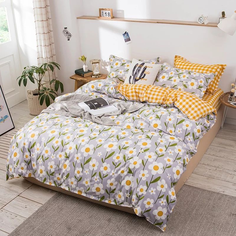 SPREI YELLOW FLOWERS KATUN HALUS