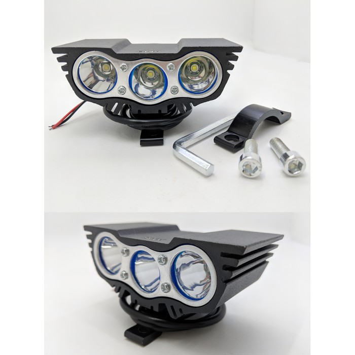 lampu tembak lampu sorot led cree 3 mata owl ultrafire super terang 3 mode Trabas Trail Touring