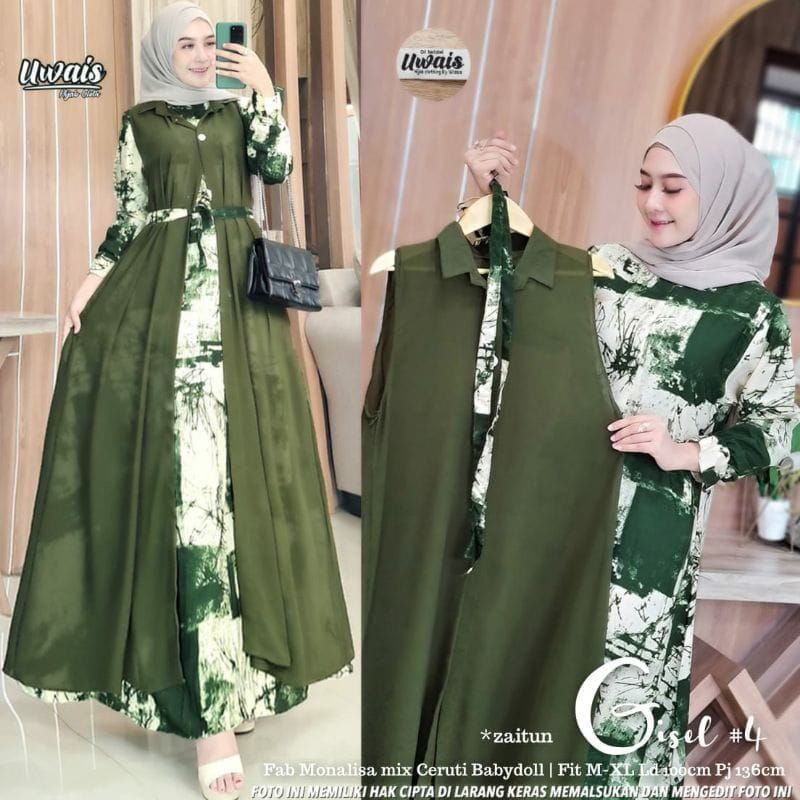 UWAIS/ JS GISEL MAXY GAMIS MAXI DRES TERBARU/COD