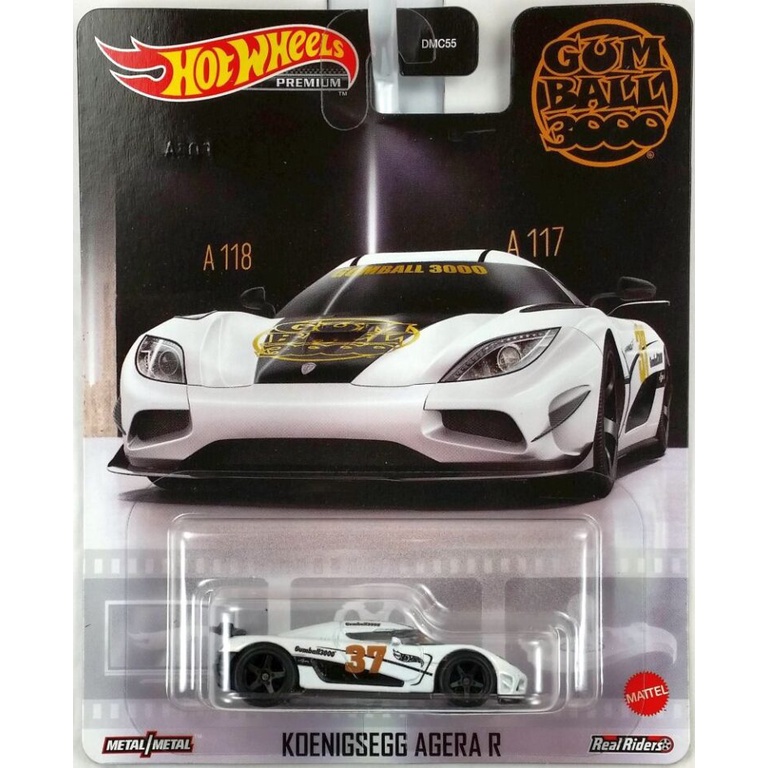 Diecast Hot Wheels KOENIGSEGG AGERA R HW Gumball 3000 Hotwheels Premium Retro entertainment Mobil