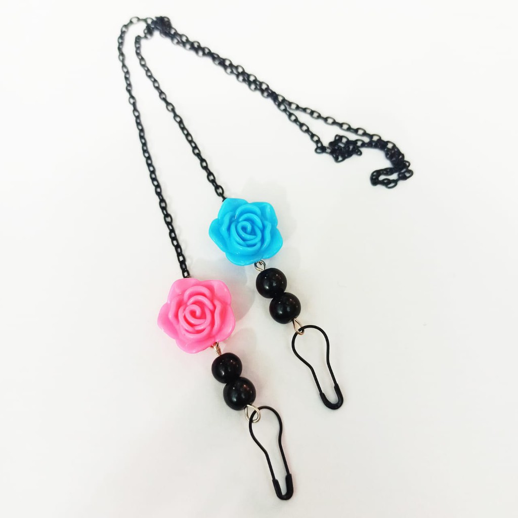 Strap Masker/ Kalung Masker Mawar Mutiara STRAP MASKER MAWAR PELANGI Kalung Masker KOREA