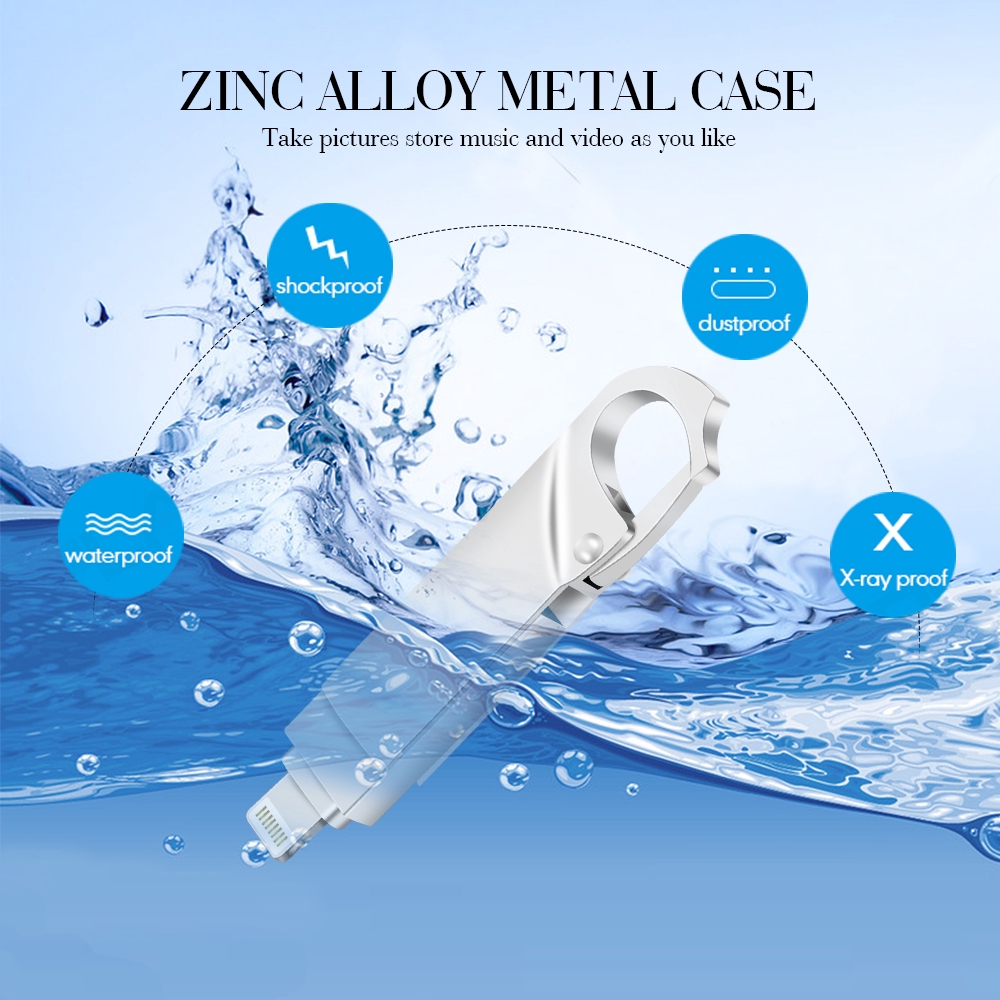 2 in 1 OTG USB Flash Drive USB2.0 512GB Pendrive for iPhone/iPad/IOS/Android/PC