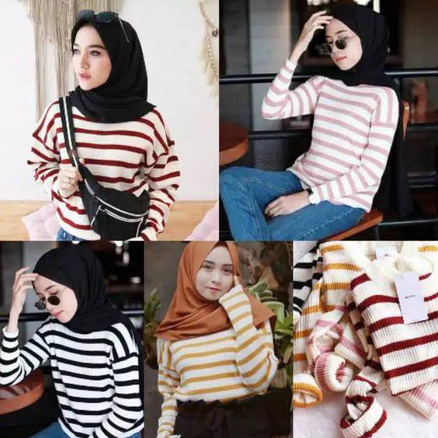 ORI MIKAYLA STRIPE BLASTER RAJUT BERSHKA | SWEATER RAJUT WANITA Ori Case