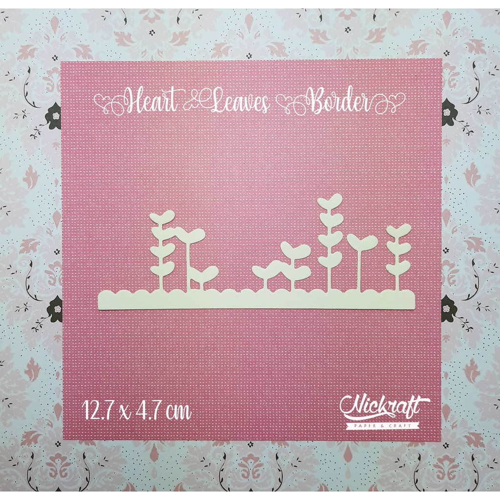 

HEART LEAVES BORDER - Bahan Scrapbook