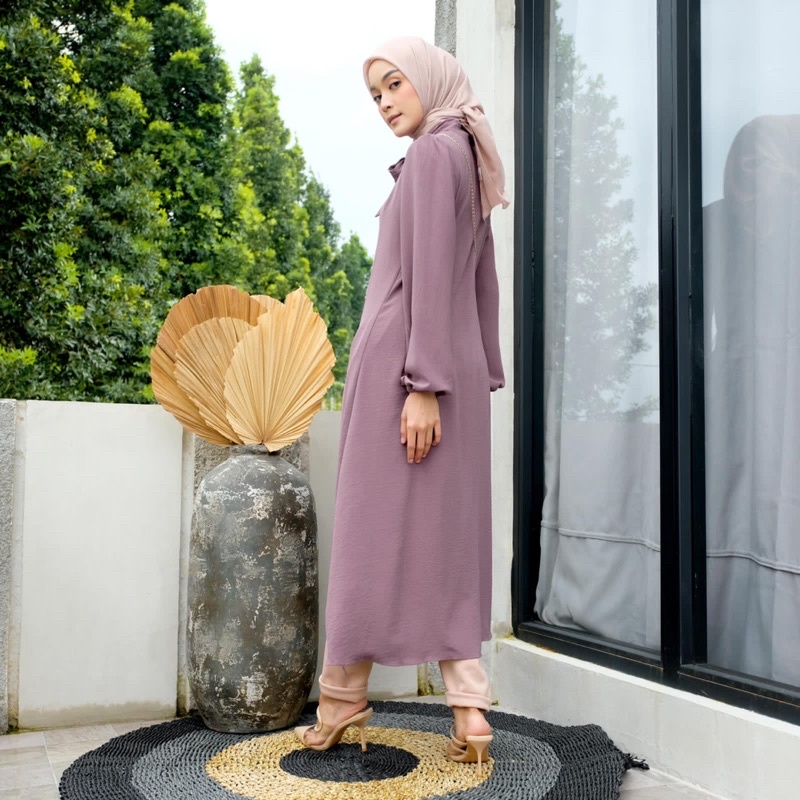 Shabrina Long Tunik/Tunik Panjang Ld 100/Tunik Airflow Import/Tunik Kondangan/Tunik Pesta