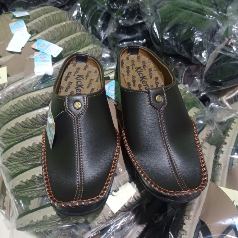Sepatu Slop Pria - Sepatu Slip-On Pria - Sepatu Kulit Pria SEPATU SLOP PRIA/SANDAL SLOP PRIA BERKUALITAS-Coklat