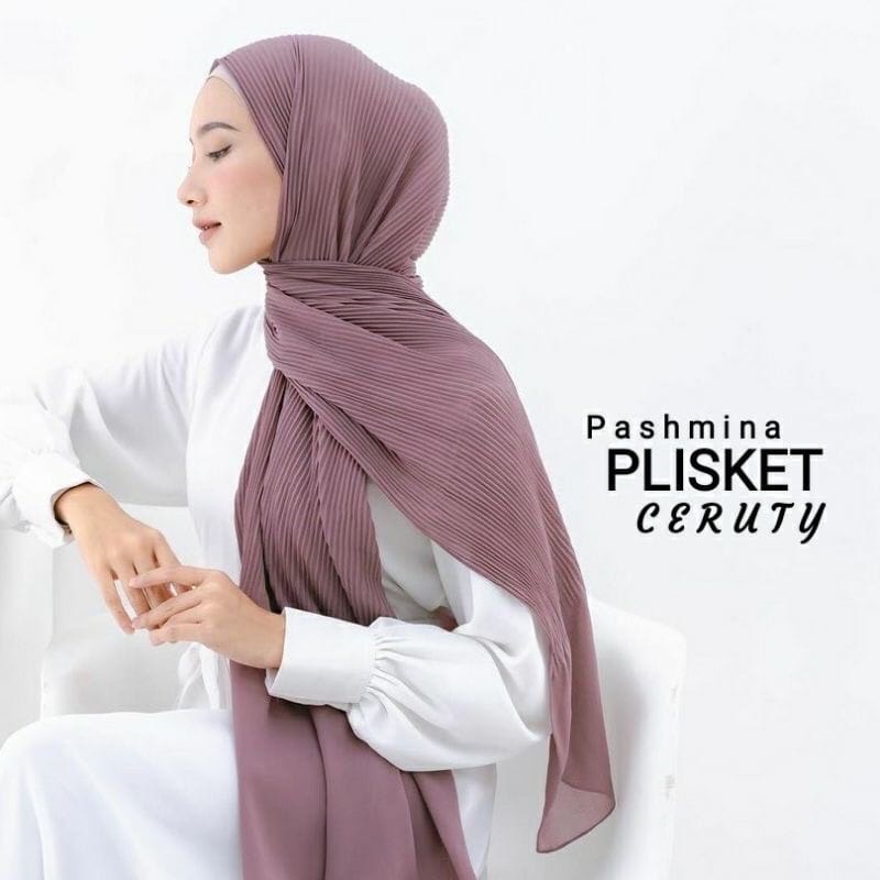 Pashmina Plisket Dewasa Ceruty Duyung Babydoll Terbaru / Alody's Collection