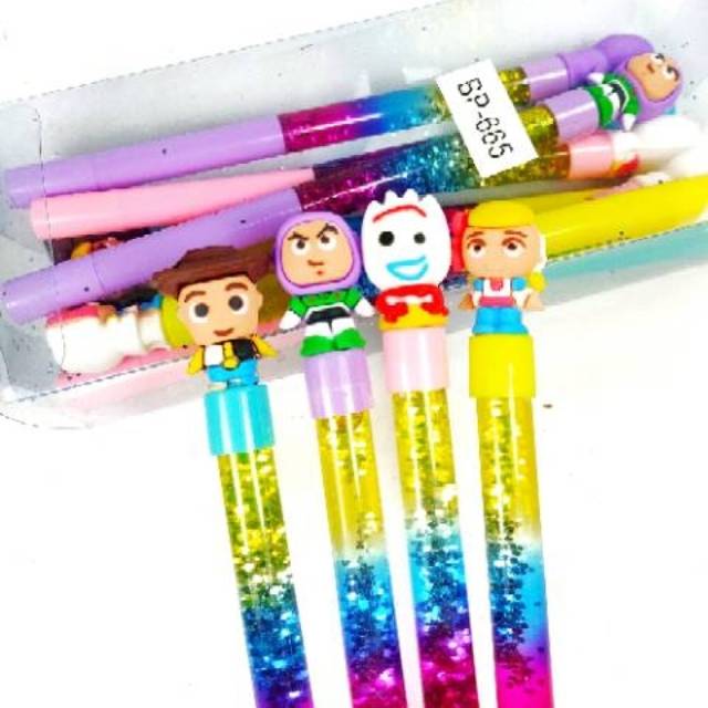 

Pulpen gel fancy Glitter air BP-665 karakter murah atk grosir indo
