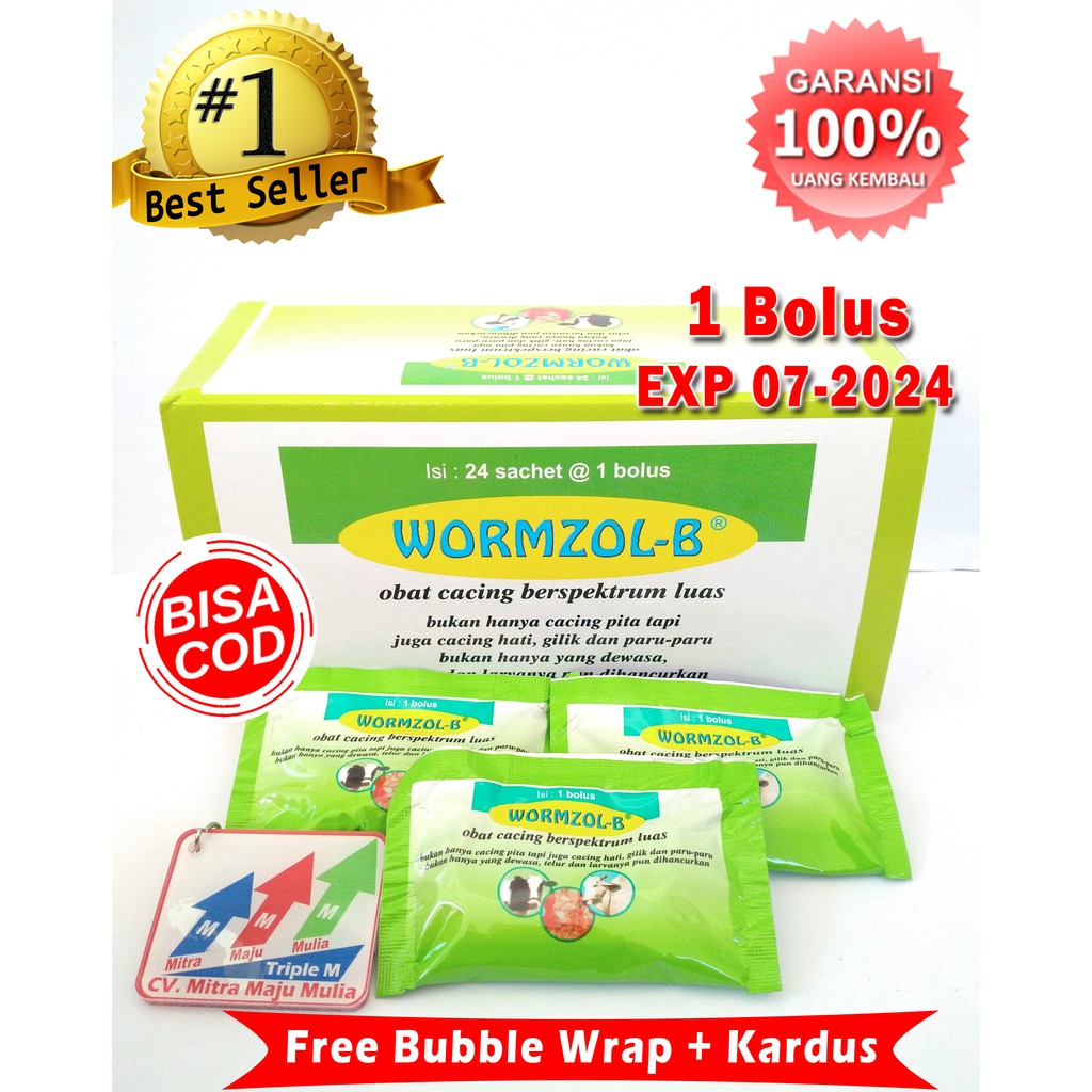 Jual WORMZOL B 1 BOLUS SACHET - Obat Cacing Cacingan Sapi Kerbau Kuda ...