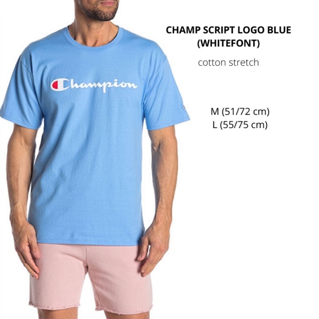 Kaos pria lengan pendek branded CHAMPION original