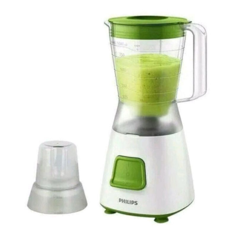 PHILIPS HR 2057 / 03 / BLENDER GELAS PLASTIK PUTIH HIJAU 1.25 Liter  / WHITE GREEN / HR2057