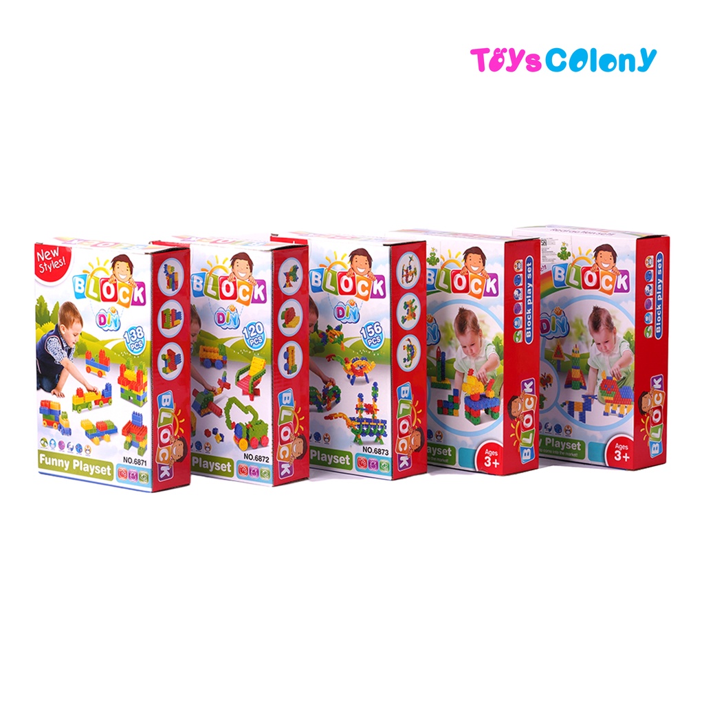 Mainan Anak Block Play Set Puzzle 6871-6875