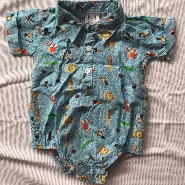 [PRELOVED] PETITE MIMI KEMEJA ONESIE BABY BOY