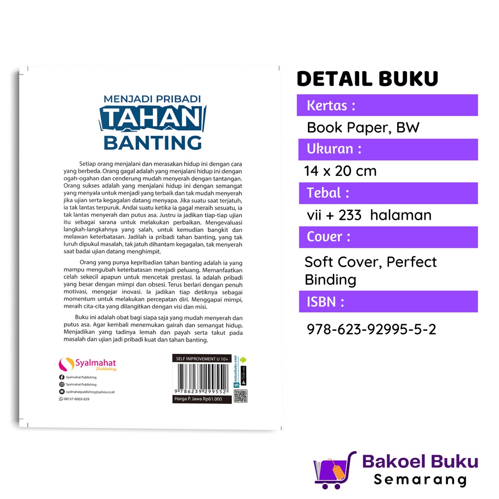 Buku Psikologi Motivasi Menjadi Pribadi Tahan Banting Self Improvment Inspirasi Pengembangan Diri Self Improvement-2