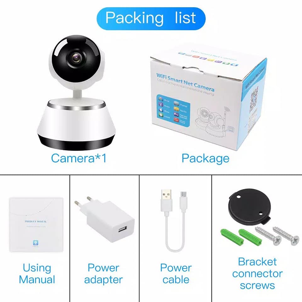 IP Camera WIFI CCTV V380 Smart Wifi Kamera HD960P Q3s Wireless IP Kamera APP Control