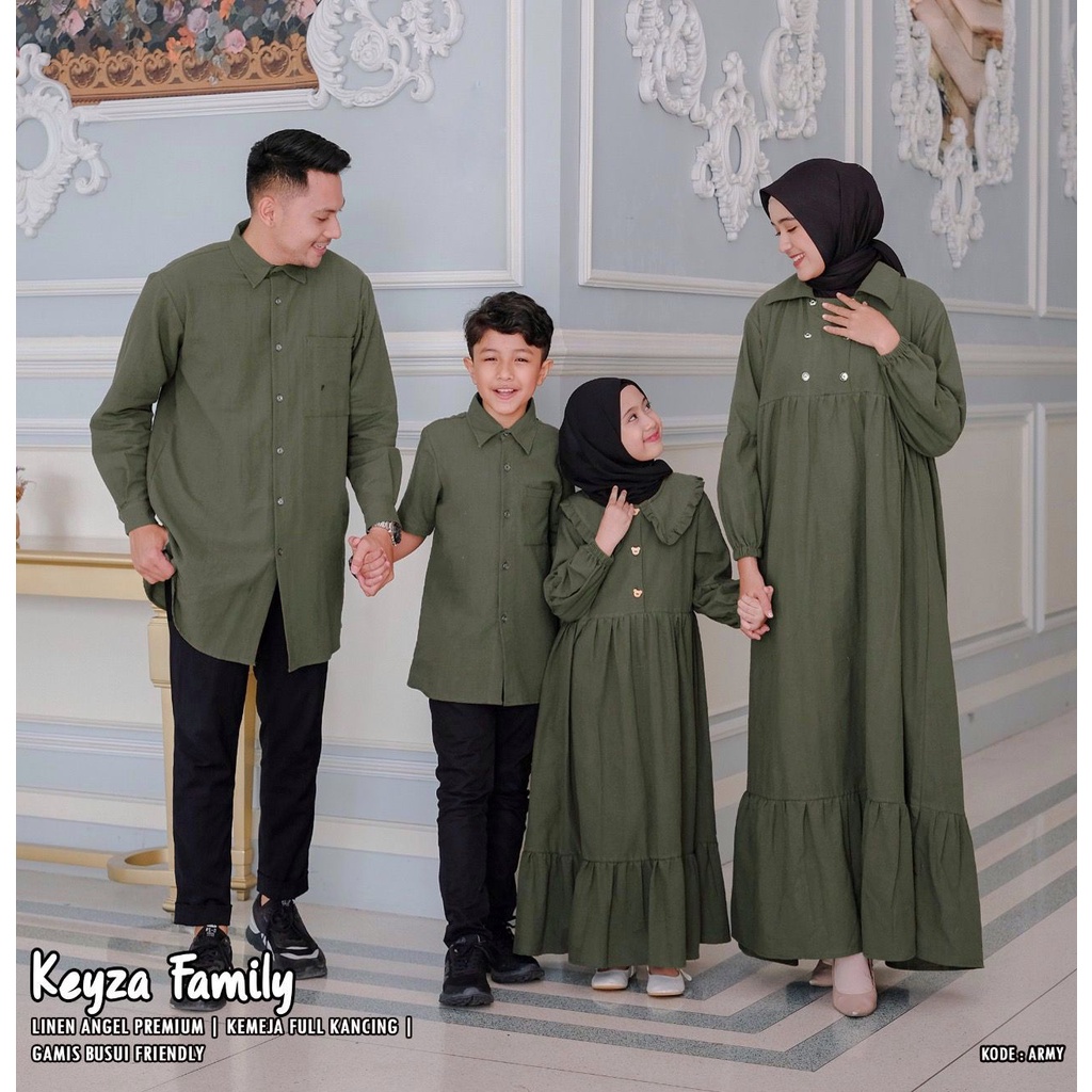 Couple Set Family // Setelan Muslim Keluarga Wanita Pria Dewasa Anak // Oneset Muslim Couple Dewasa 
