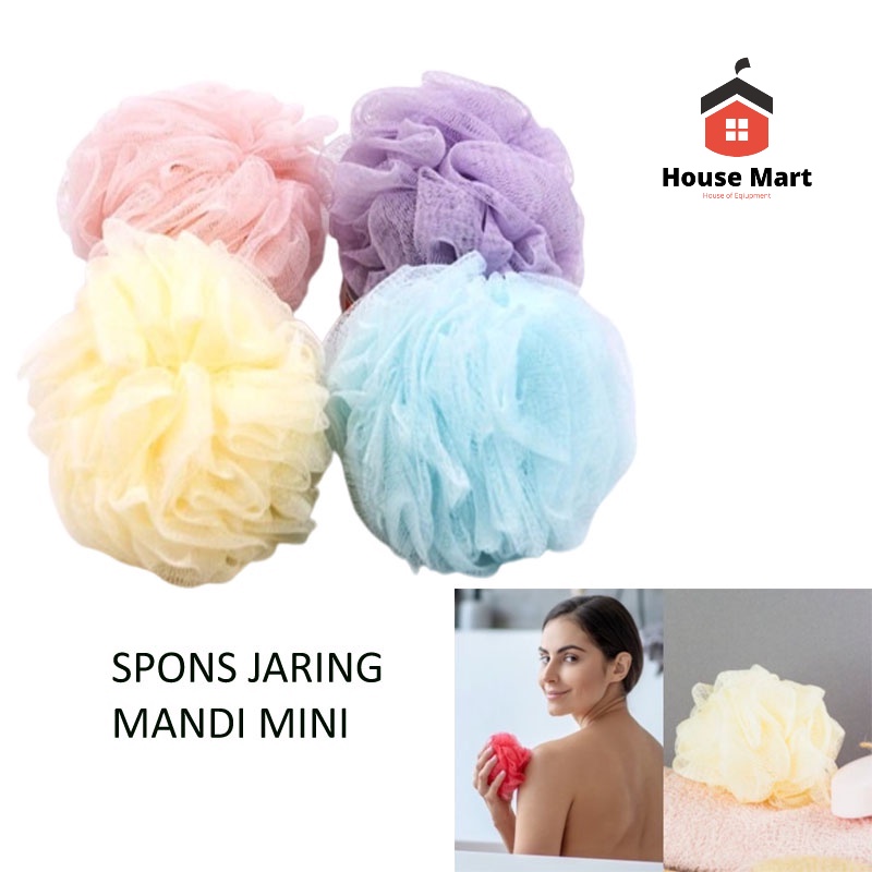 Spons Mandi Mini Warna Warni Shower Sponge Spons Lembut