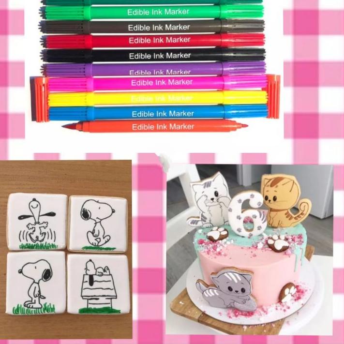 

Penawaran Edible pen spidol 2 sisi tebal tipis untuk hias topper cake cookies tinta aman dimakan | Termurah dan terbaik | Terbaru dan terlaris