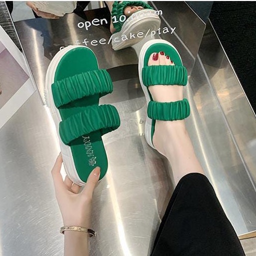 TBIG [COD] Sandal Slop Wanita Nami Import Korea Style Santai Wanita Remaja