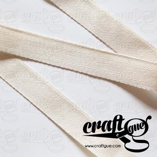 

É& Twill Tape Cotton/Pita Katun/Tali Tas Katun Tipis 25mm (Roll) É