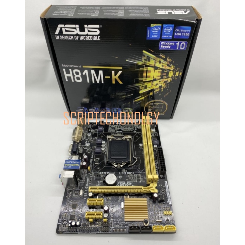 MotherboardSC ASUS H81M-K garansi 1th