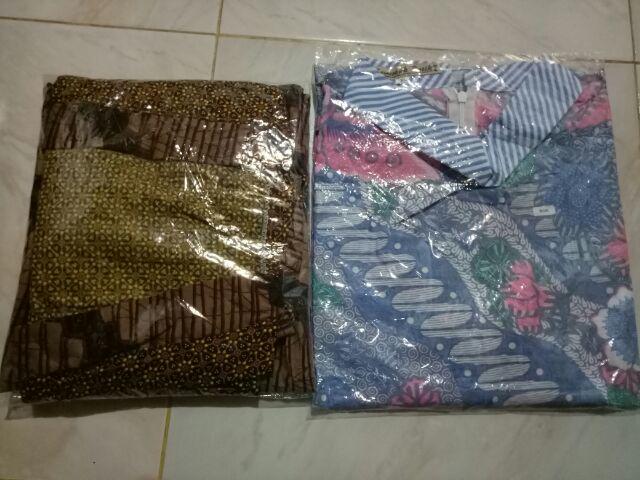 Batik Gamis Bolero Genes Exclusive Etnic Kondangan Ramadhan Motif Parang Lurik Coklat