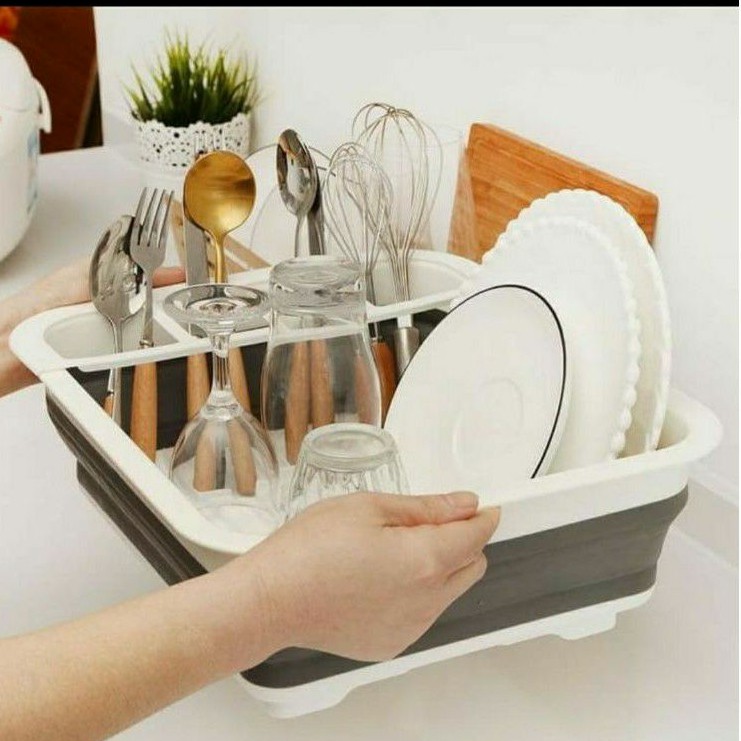 rak piring lipat , rak tiris piring , tempat tiris piring