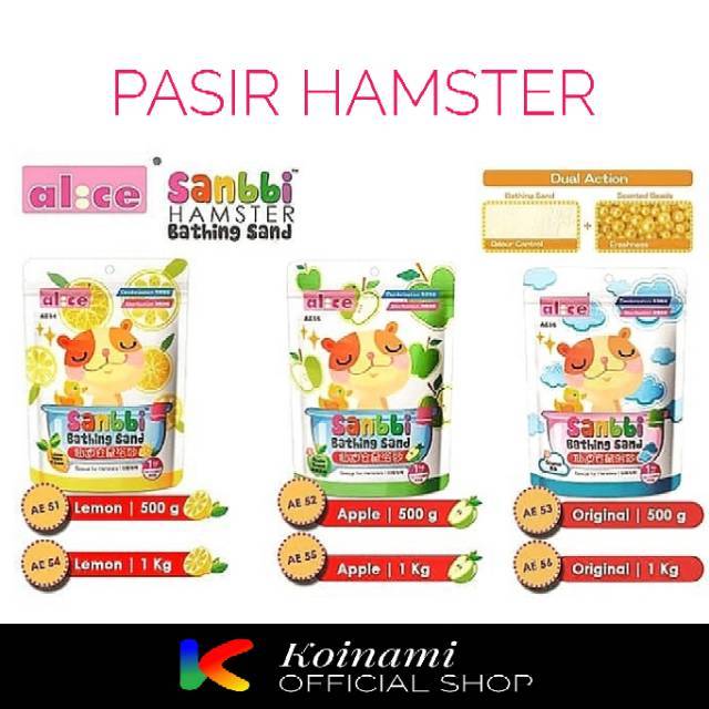 PASIR HAMSTER ALICE SANBBI 500GRAM / BATHING SAND AKSESORIS KANDANG HAMSTER