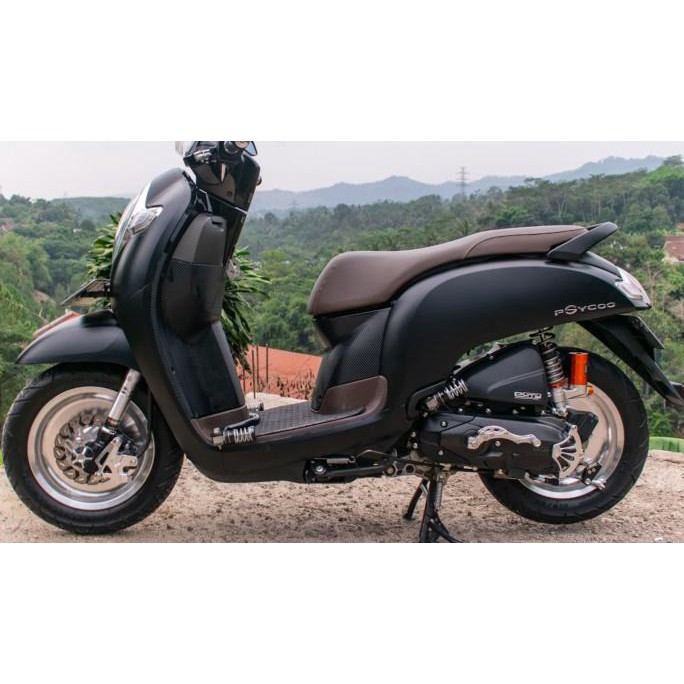 Decal Scoopy polos warna hitam doff full body