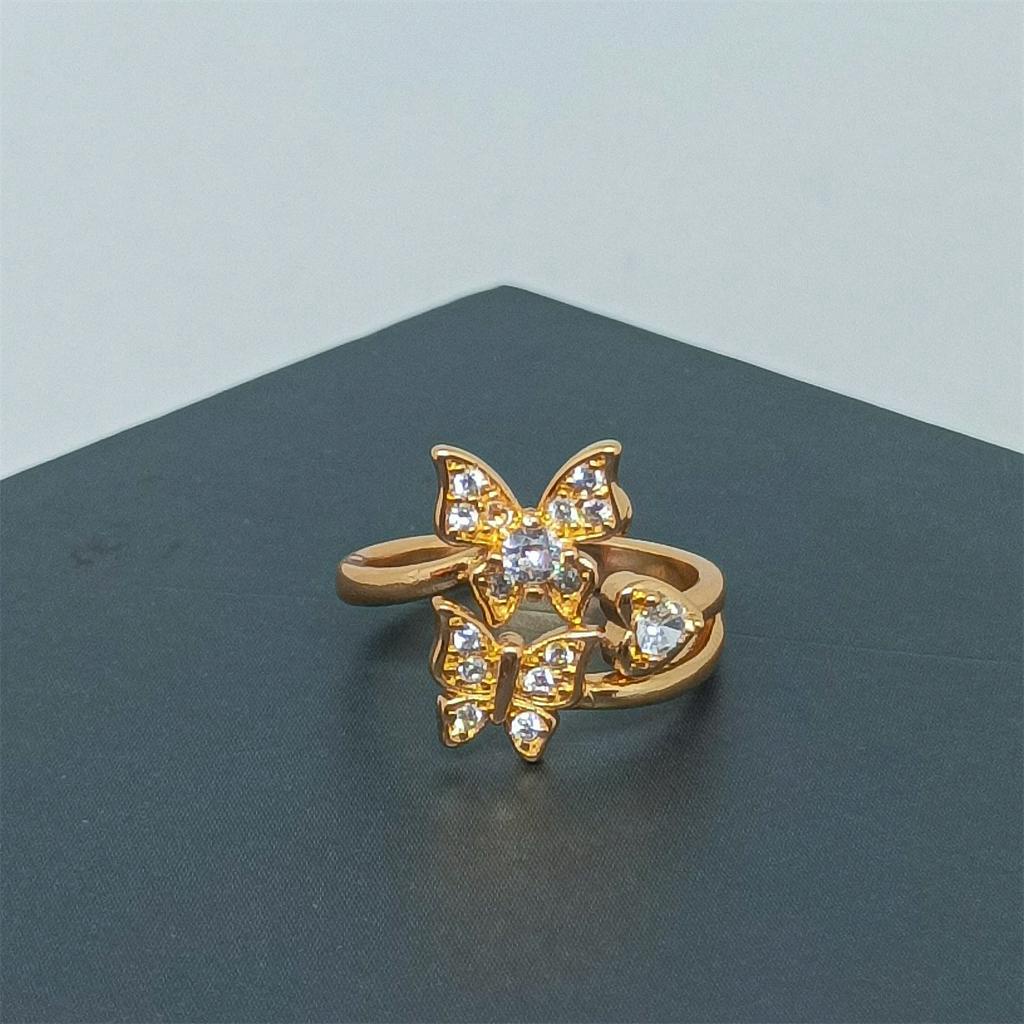 Zircon Cincin Cantik cinta Wanita fashionxuping perhiasan lapis Emas 24k Gold