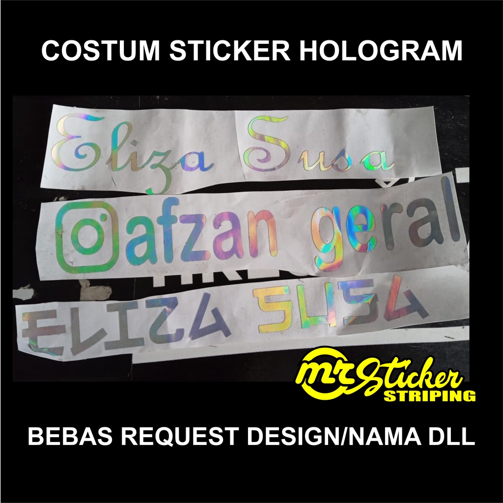 

sticker cutting hologram bebas request